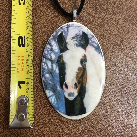 Paint Horse Porcelain Handmade Necklace - Picture 2 of 4